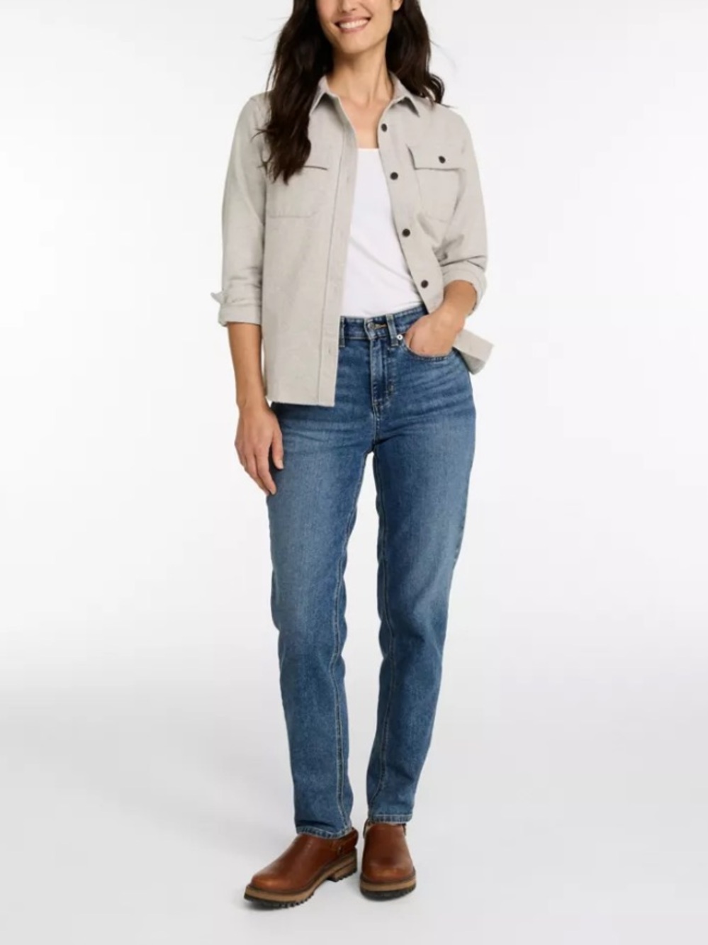 LL Bean Blue Vintage Original Fit Relaxed Denim Mom Jeans 14 Pet